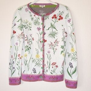 Ivko Wild Flower Cardigan Sweater 38